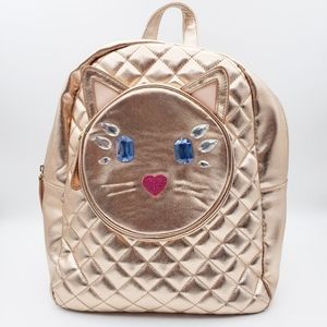 Luv Betsey Johnson Jeweled Kitty Cat Backpack Bag